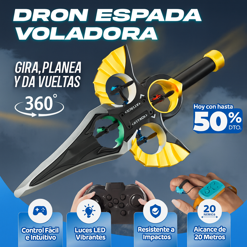 DRON ESPADA VOLADORA - DOBLE CONTROL Ⓡ